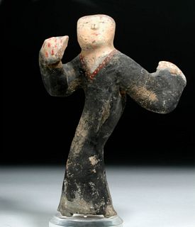 Chinese Han Dynasty Polychrome Dancer Figure
