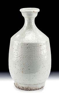 Korean Yi Dynasty Glazed Pottery Bottle