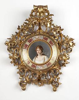 A Royal Rudolstadt porcelain portrait plate