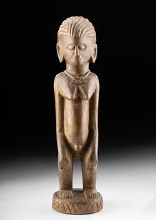 Early 20th C. African Malinke Wood Female Figure