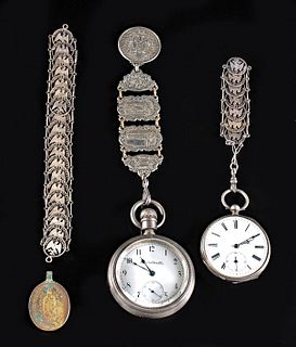 1904 Silver / Brass Pocketwatches, Fobs, & Medallion