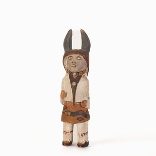 An Ohkay Owingeh [San Juan] or Tesuque Antelope Dancer Doll, ca. 1945-50