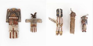 A Group of Five Old Style Hopi Kachinas