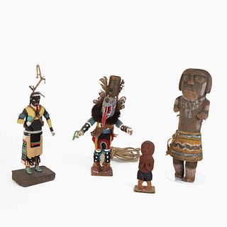 A Group of Four Hopi Kachinas, 20th Century