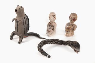 A Group of Four Figural Pottery Items, 20th Century