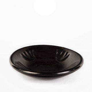 Santa Clara, Virginia Ebelacker, Blackware Plate with Bear Paws