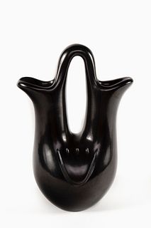 Santa Clara, Toni Roller, Blackware Wedding Vase, 1979