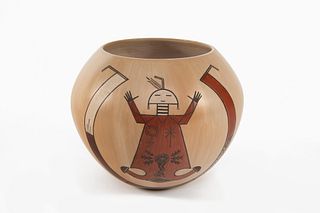 Navajo, Ida Sahmie, Polychrome Pottery Bowl, 1991