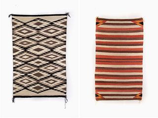 Two Navajo Textiles, ca. 1950