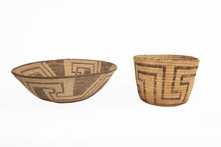 A Group of Two Papago or Pima Baskets, ca. 1940