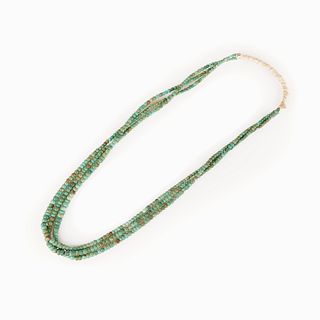 A Three Strand Turquoise Bead Necklace, ca. 1990