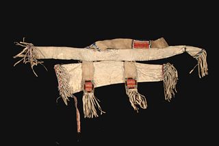 A Possibly Jicarilla Apache Child's Beaded Hide Quiver, ca. 1900-1920