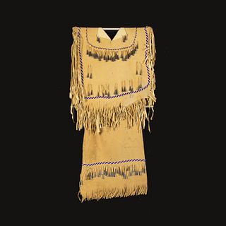 A Western Apache Beaded Hide Shirt and Skirt Set, ca. 1970