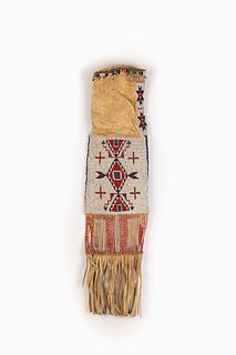 A Sioux Beaded and Quilled Pipe Bag, ca. 1890
