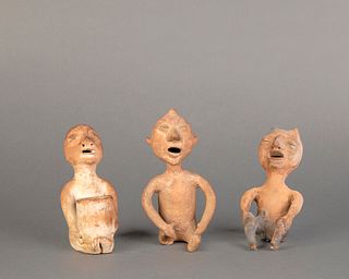 A Group of Three Tesuque Rain Gods, ca. 1890