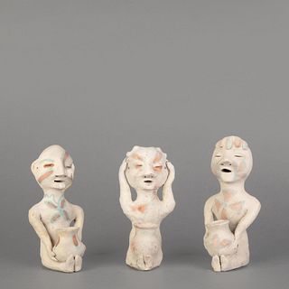 A Group of Three Tesuque Rain Gods, ca. 1900-1920