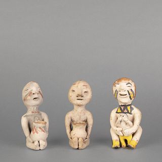 A Group of Three Tesuque Rain Gods, ca. 1900-1920