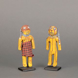 A Pair of Mojave Male and Female Dolls, ca. 1890