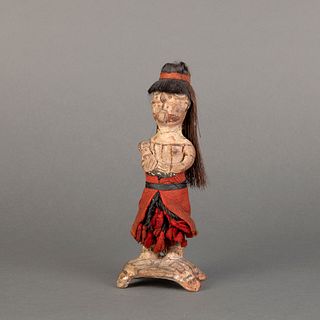 A Rare Mojave Female Doll Standing on Turtle, ca. 1880