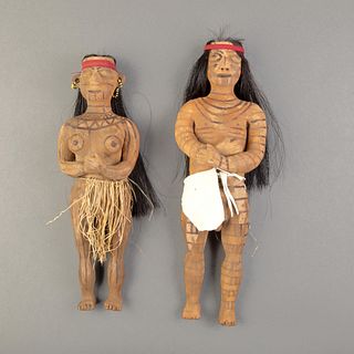 A Pair of Mojave Male and Female Dolls, ca. 1930-1940