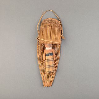 A Mojave Doll and Reed Cradle, ca. 1880