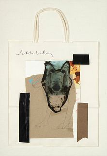 Fritz Scholder, Untitled (Dog Shopping Bag)