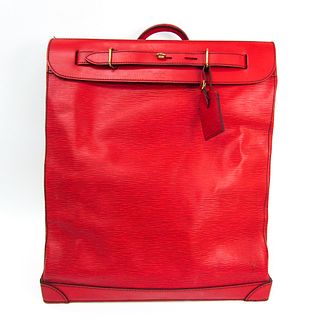 Louis Vuitton Epi Steamer 45 Unisex Boston Bag Castilian Red