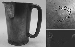 Quart English Pewter Mug with Pour Spout