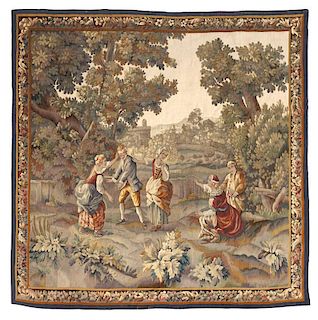 An Aubusson style tapestry