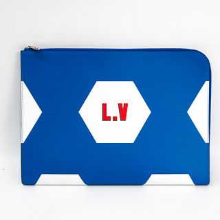Louis Vuitton Epi Pochette Jules GM World Cup Collection Clutch Bag Toledo Blue