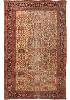 ANTIQUE PERSIAN SULTANABAD RUG, 14 ft 8 in x 9 ft