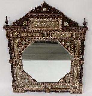 Middle Eastern Mother Of Pearl Inlaid Mirror.