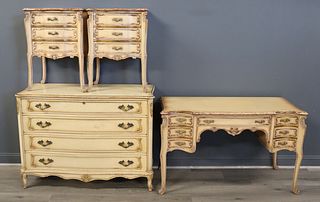 Louis XV Style Paint Decorated Bedroom Set