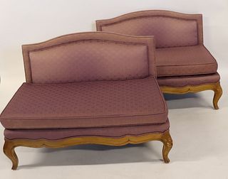 Pair Of Louis XV Style Upholstered Settees.