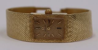 JEWELRY. Vintage Ladies Omega 14kt Gold Watch.