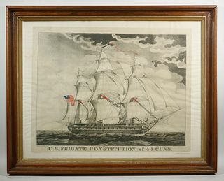 REPRODUCTION PRINT OF USS CONSTITUTION