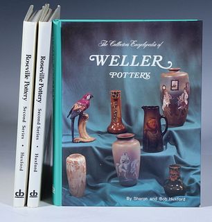 (3) BOOKS - ROSEVILLE AND WELLER POTTERY