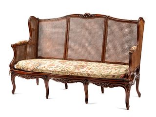 A French Provincial Caned Settee