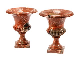 A Pair of Italian Marble Urns