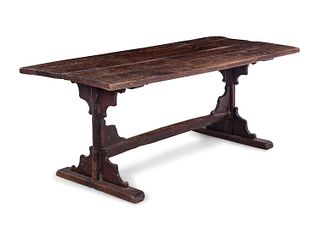 An Italian Renaissance Walnut Trestle Table