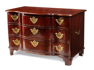 A Continental Bronze Mounted Mahogany Chest of Drawers