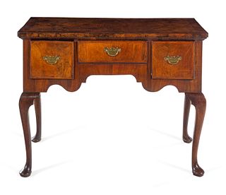 A George II Burl Walnut Dressing Table