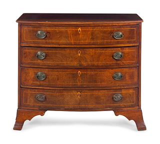 A George III Mahogany Bowfront Chest of Drawers