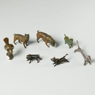 Collection bronze miniature animals, incl. Vienna