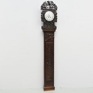 Louis XVI Provincial oak tall case clock
