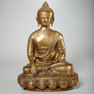 Large Southeast Asian bronze Buddha