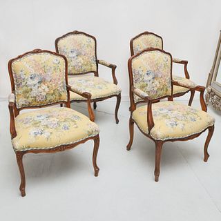 Set (4) Louis XV style armchairs