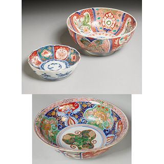 Group (3) Imari porcelain bowls