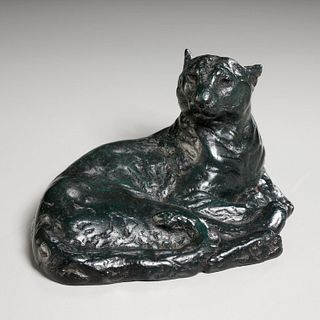 Joy Buba, bronze cat sculpture