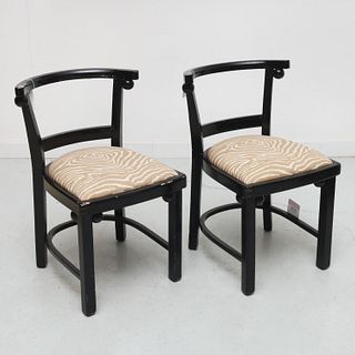 Josef Hoffmann (style), pair side chairs